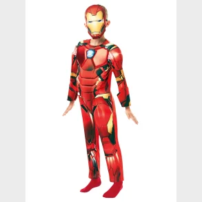 Iron Man Deluxe kostume med maske str. 5-6 �r