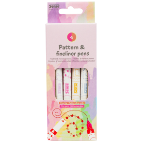 Sense | Tegnepen inkl. mnsterrulle, 4 stk