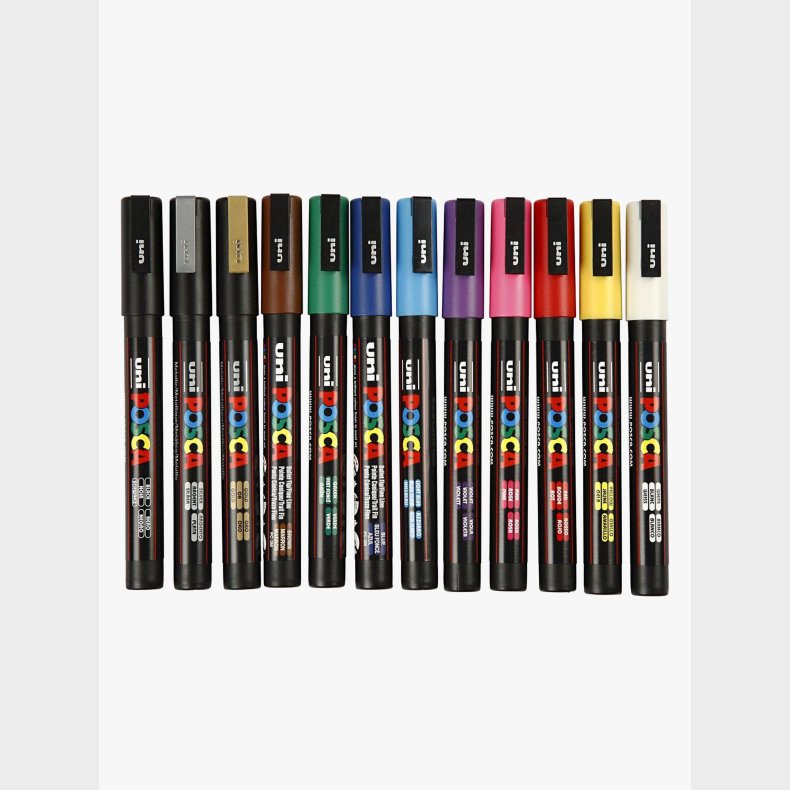 Posca Marker Blandede Farver 12 stk.