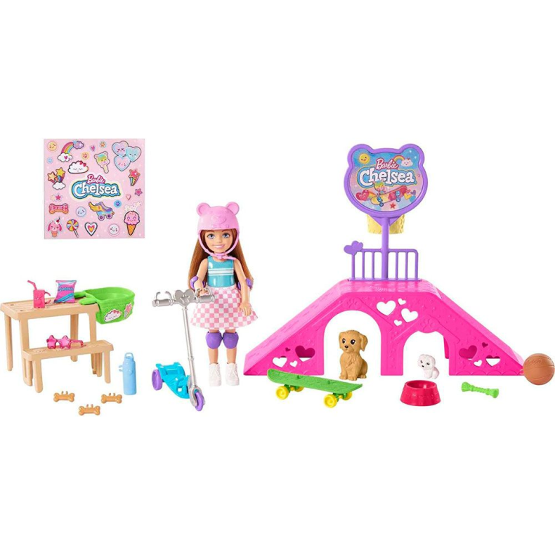 Barbie Chelsea Dukke & Skate Park Playse