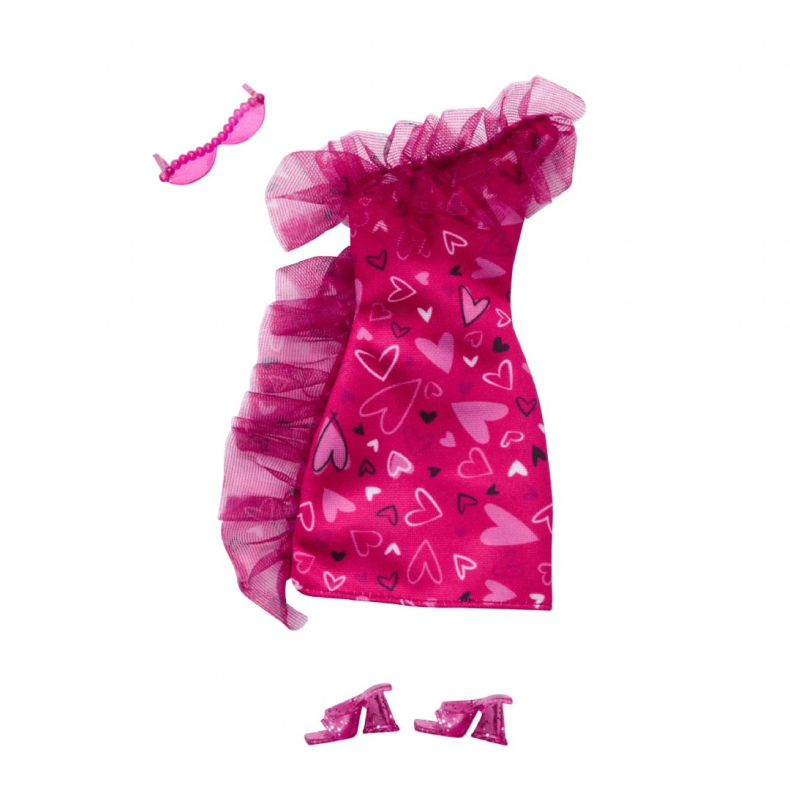 Barbie Dukketj Pink Heart Dress