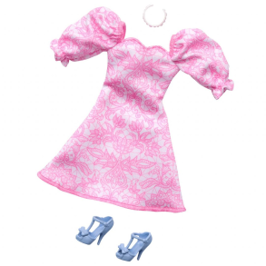 Barbie Dukketj Pink Puff Sleeve Dress