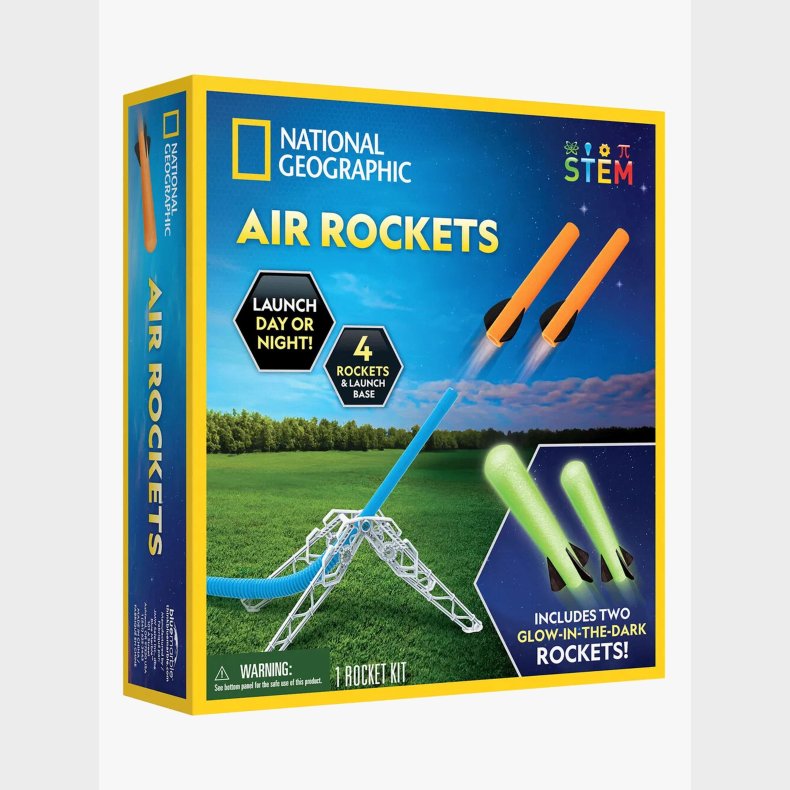 National Geographic Luftdrevet Skumraket 4 Stk.