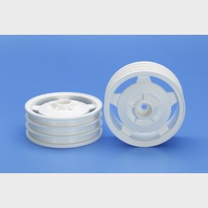 2wd Buggy Front Star-dish Wheels (hex Hub, White) - 22044 - Tamiya
