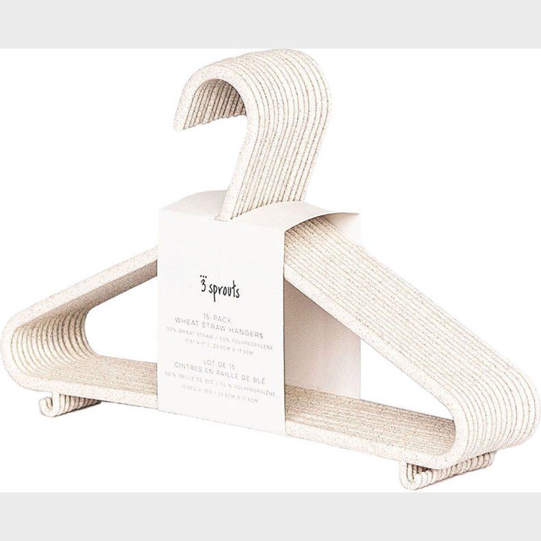 3 Sprouts - B�rneb�jler I Hvede Halm - Creme - 15 Stk