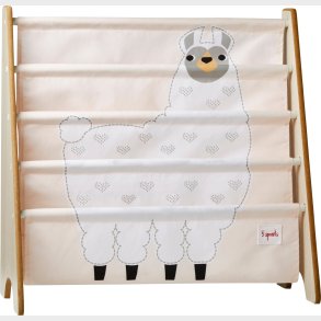 3 Sprouts - Bogreol Til Brn - Lama - Hvid