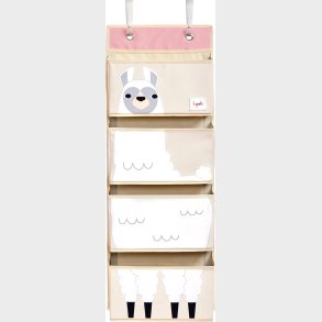 3 Sprouts - Opbevaringskurve Til Brn - Vghngt - Hvid Lama