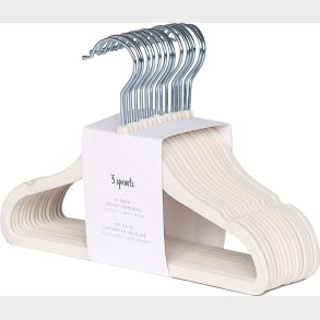 3 Sprouts - Brnebjler I Velour - Creme - 15 Stk