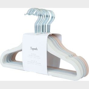 3 Sprouts - Brnebjler I Velour - Creme, Gr Og Hasselnd - 15 Stk