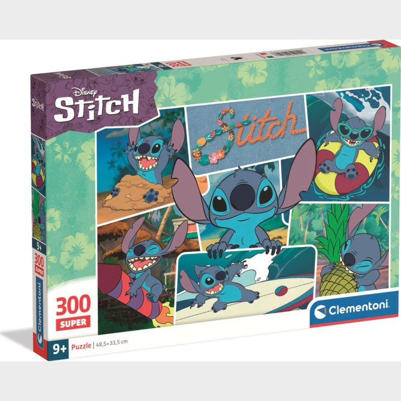 Stitch Puslespil - Disney - Super - 300 Brikker - Clementoni