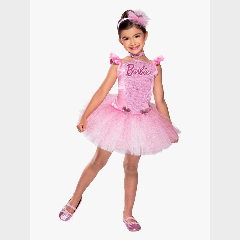 Barbie Ballerina Kostume med H�rb�nd, 3-4 �r