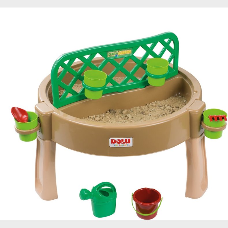 Dolu Gardening, Sand, Water, Creativity 4-i-1 Legebord, Brun