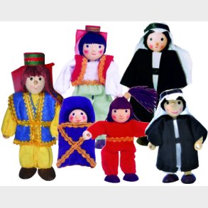 Dukker 12,5 cm - D: 6 familiemedlemmer