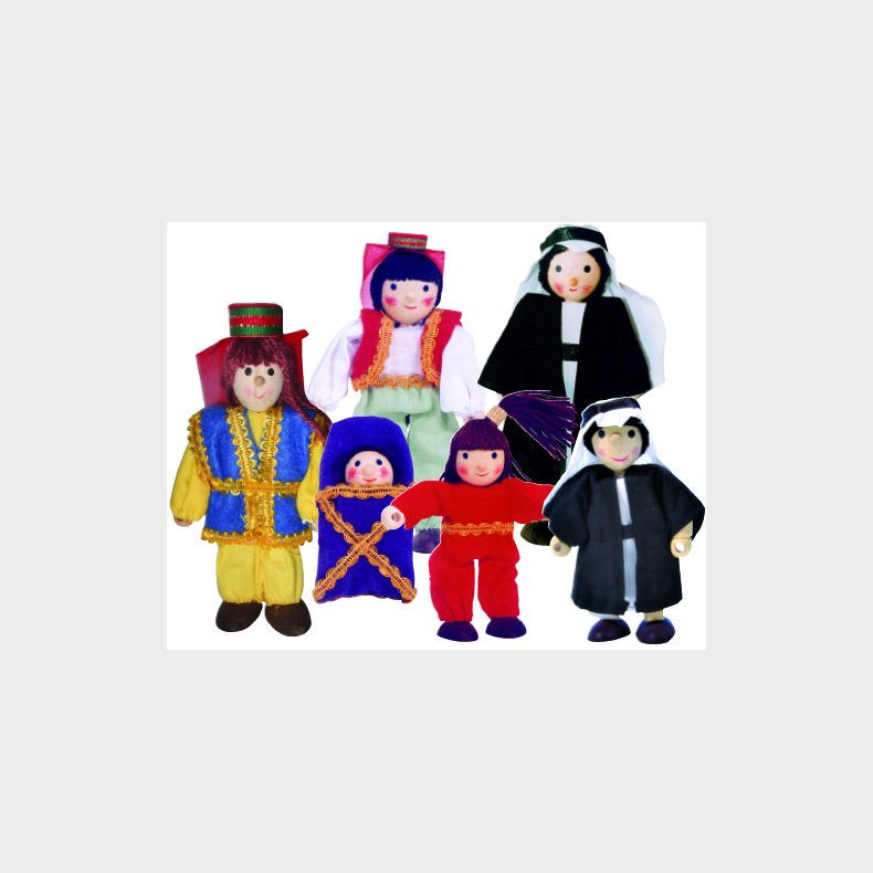 Dukker 12,5 cm - D: 6 familiemedlemmer