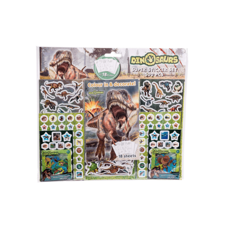 Stort Dinosaur Klistermrke St - Legekammeraten.dk