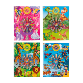 Malebog Med 12 Farvekridt - Legekammeraten.dk