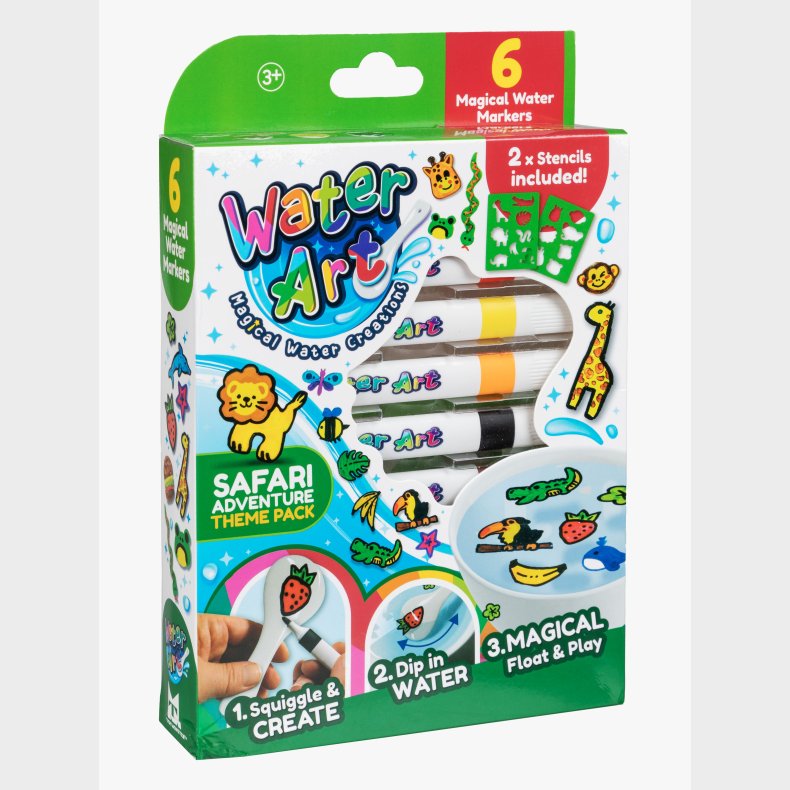 Water Art Vandbaserede Tusser Safari 6 Stk.