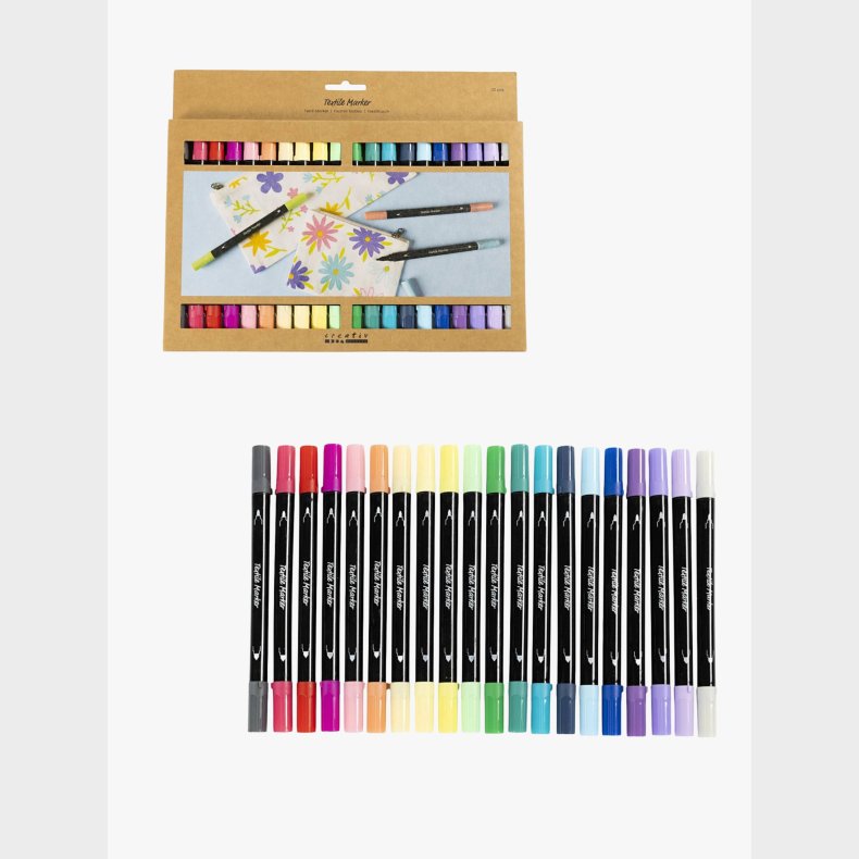 Creativ Company Tekstiltuscher Komplement�r Farve 20 Stk.