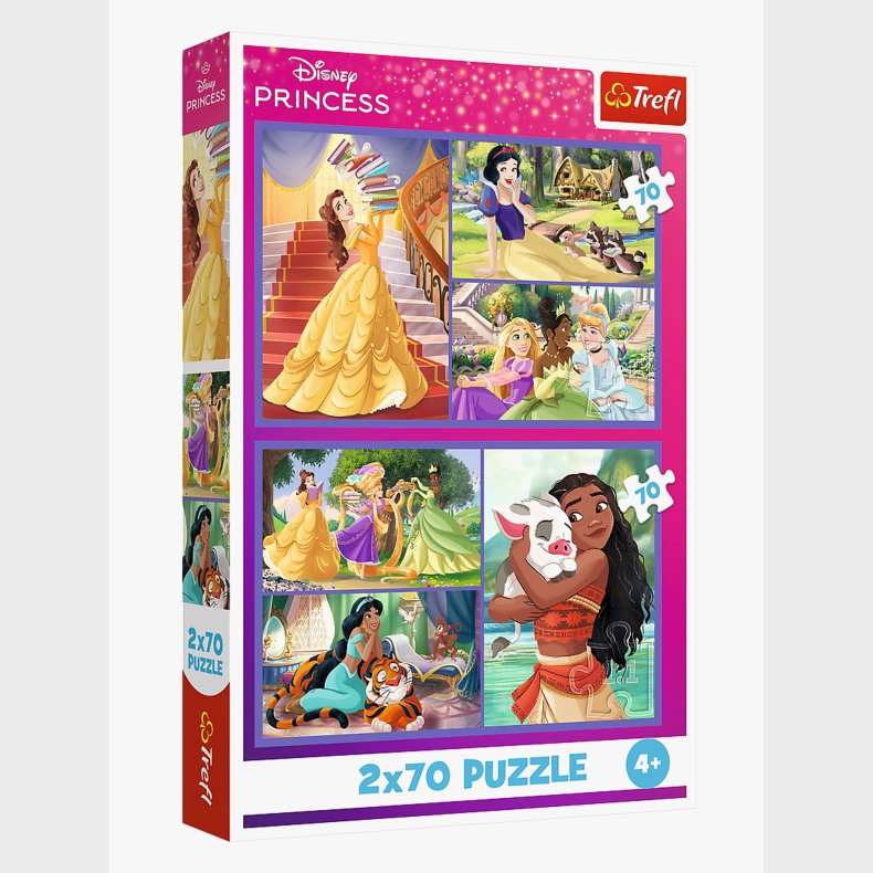 Trefl Disney Princess Puslespil 2x70 Brikker