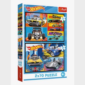 Trefl Hot Wheels Puslespil 2x70 Brikker