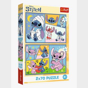 Disney Lilo &  Stitch Puslespil 2x70 Brikker
