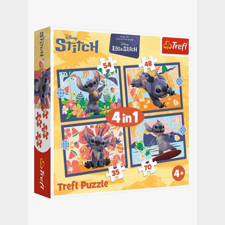 Disney Lilo &  Stitch Puslespil 4-i-1