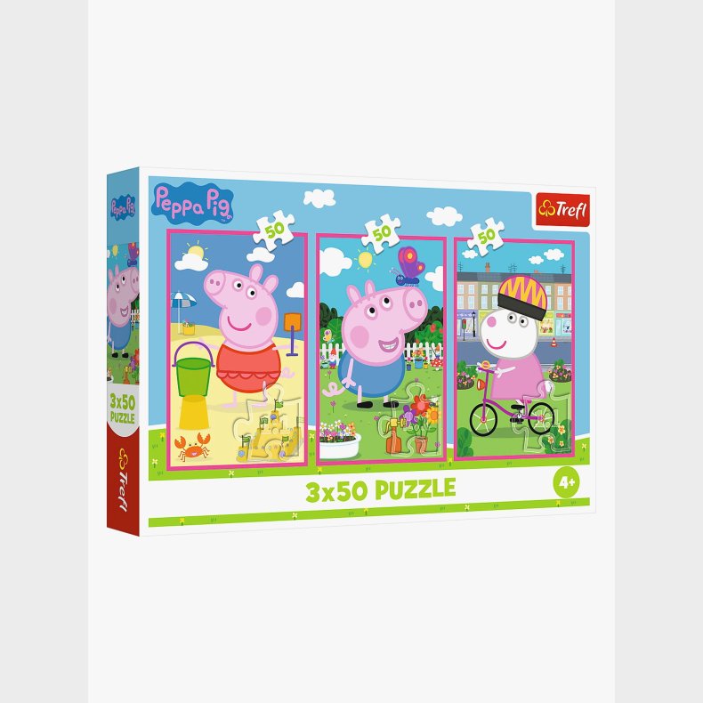 Trefl Greta Gris Puslespil 3x50 Brikker