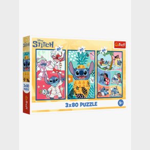 Trefl Lilo &  Stitch Puslespil 3x80 Brikker