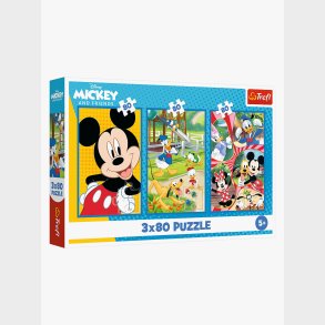 Trefl Musse Pigg Puslespil 3x80 Brikker