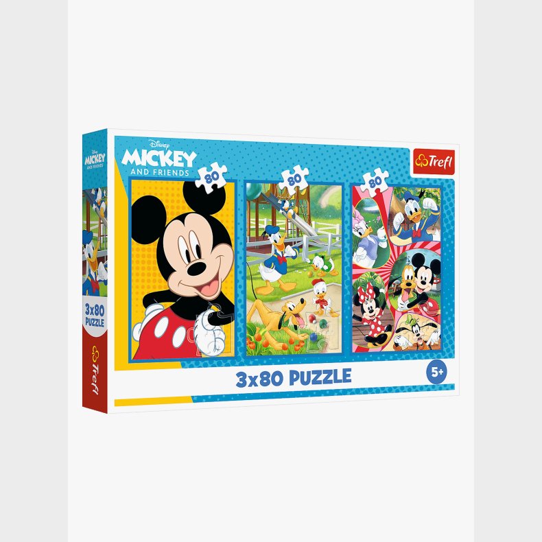 Trefl Musse Pigg Puslespil 3x80 Brikker