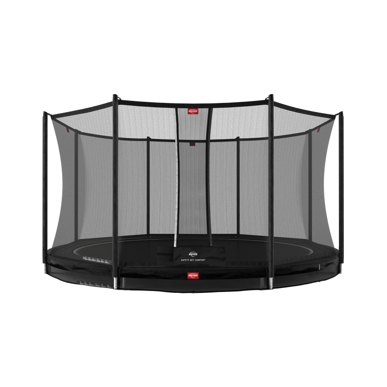 BERG Trampolin,  Favorit - InGround 430 Black + Safety Net Comfort