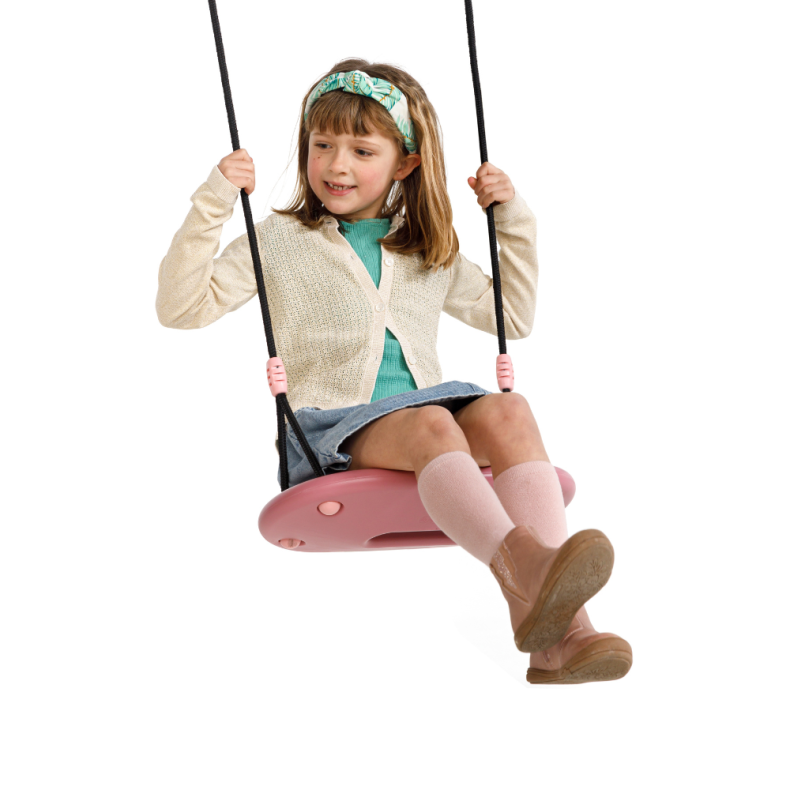 DICE | Plastgynge 45 x 24 cm - Lyserd (sort reb)