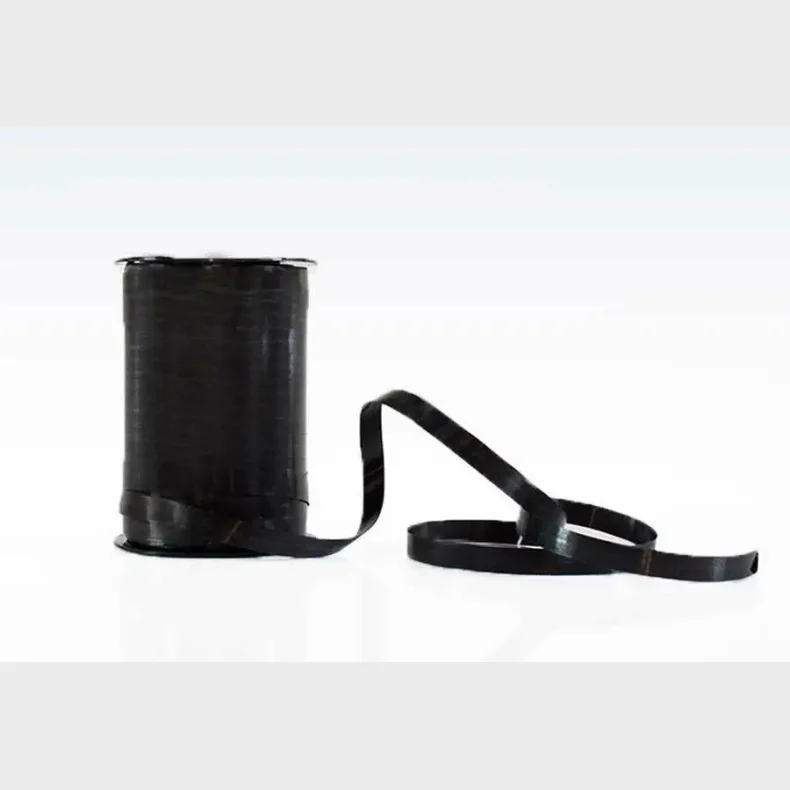 Gavebnd poly glat 10mm /250yds sort