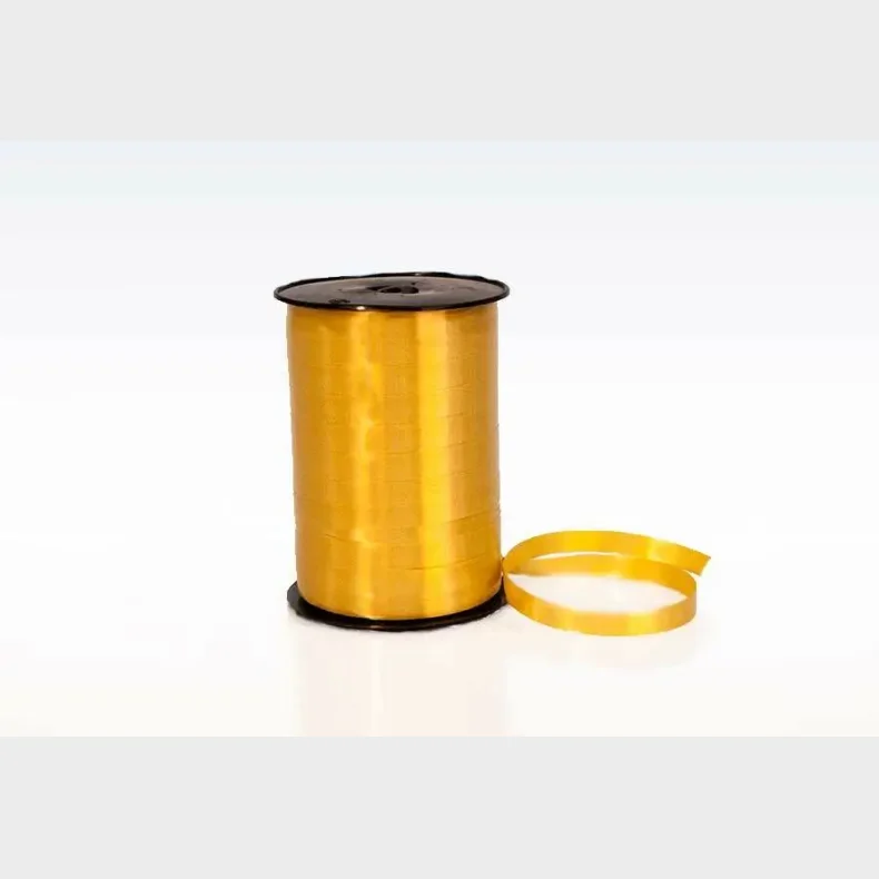 Gavebnd poly glat 10mm /250yds guld