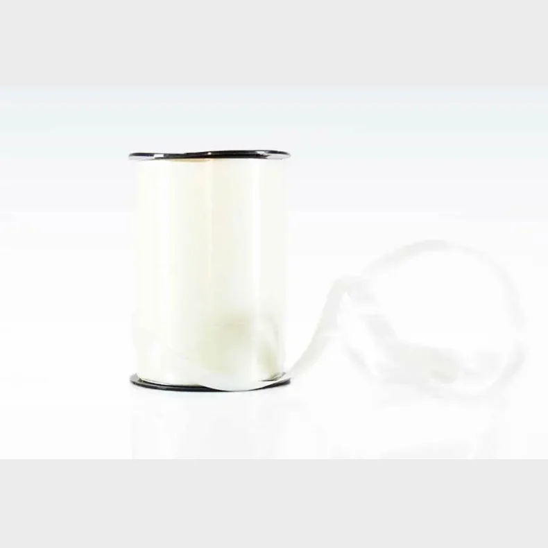 Gavebnd poly glat 10mm /250yds creme