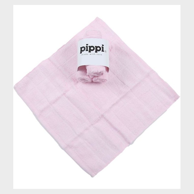 Pippi 4-Pak Vaskeklud - Lyserd