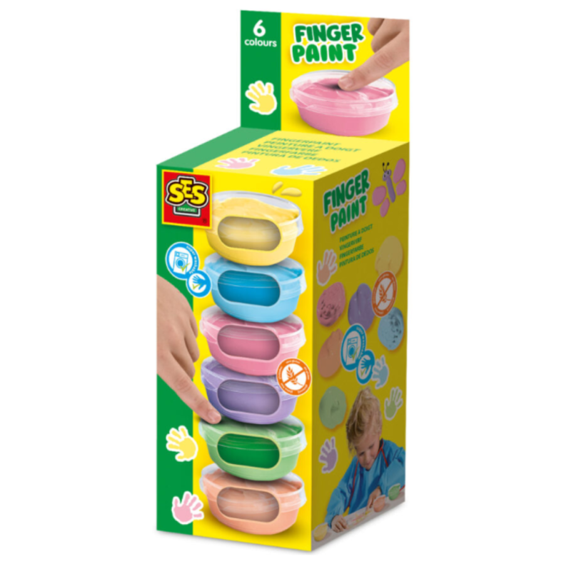 SES Creative | Fingermaling - 6 x 45 ml - Pastel