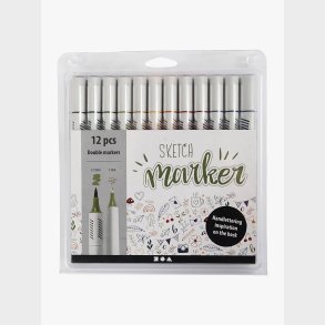 Creativ Company Sketch Marker Tusser Afd�mpede Farver 12-pak