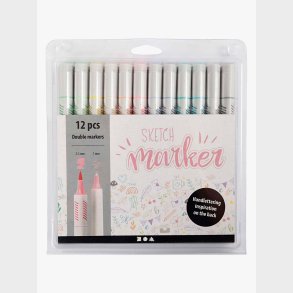 Creativ Company Sketch Marker Tusser Pastelfarver 12-pak