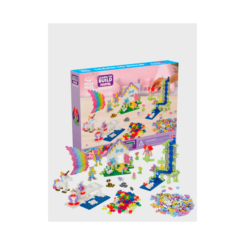 Plus-Plus Pastel - Lr at bygge Mega, 1200 stk