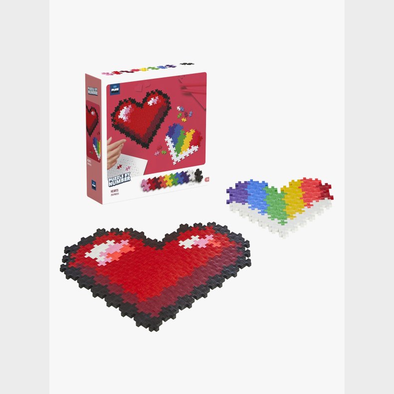 Plus-Plus Puzzle By Number Hjerter 250 Dele
