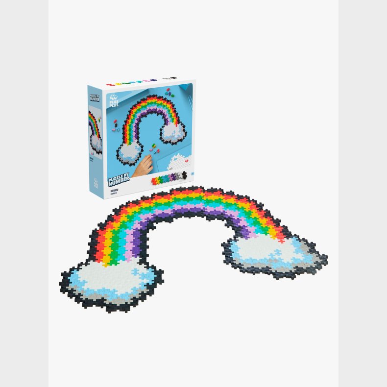 Plus-Plus Puzzle By Number Regnbue &  Enhj�rning 500 Dele