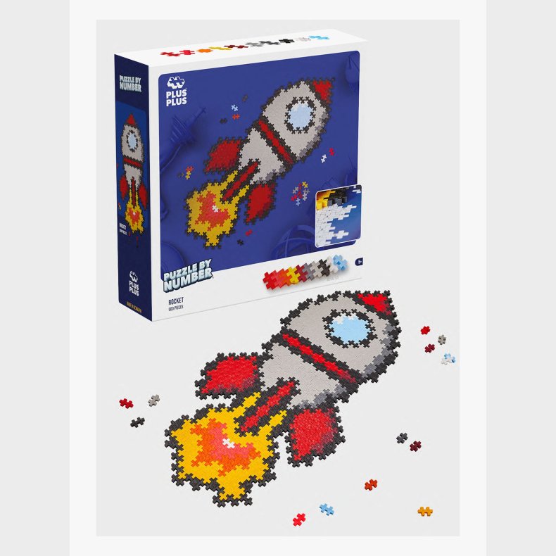Plus-Plus Nummer Raket Puslespil