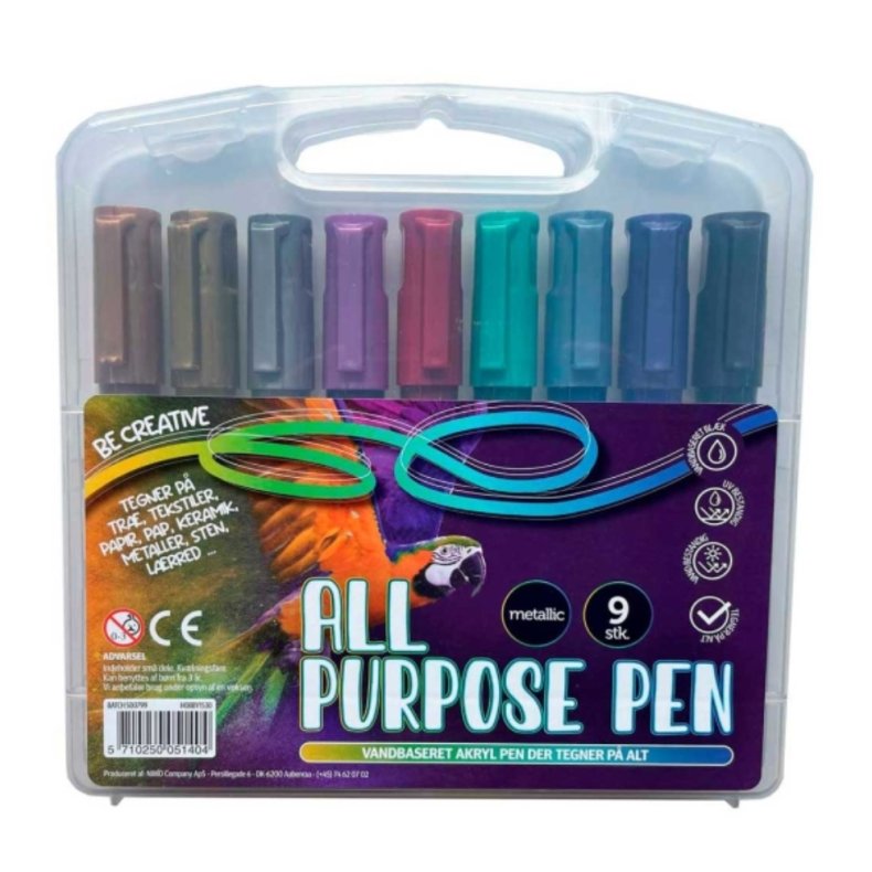 Allround tusser - Metallic, 9 stk