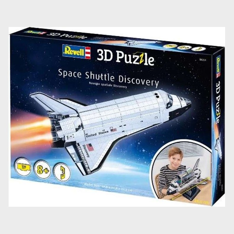 Revell 3d Puzzle - Space Shuttle Discovery - 126 Brikker - 49 Cm