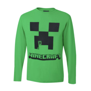 Minecraft creeper langrmet t-shirt - 6-12 r - Logo
