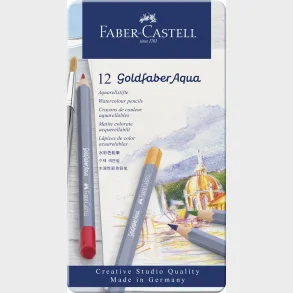 Farveblyant Goldfaber Akvarel tinske 12 ass