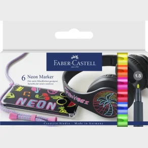 Marker neon Faber-Castell til sten glas plastik