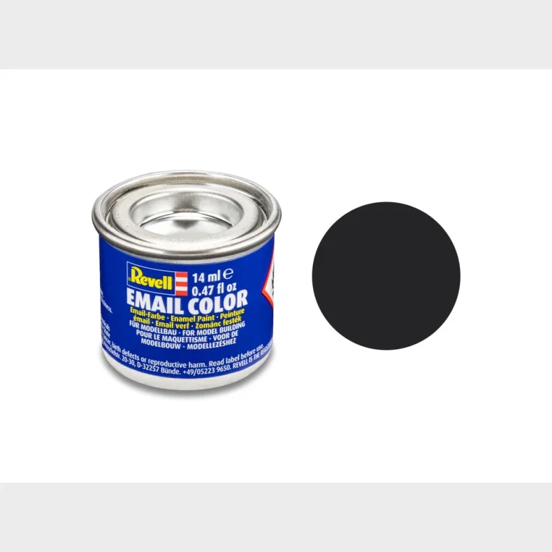 Revell - Enamel 14 ml. tar black, mat