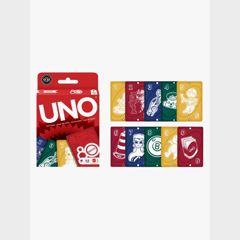 UNO Mattel 80th Ruby Red Kortspil